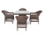 "Сицилия" обеденная группа плетеная, цвет коричневый "Сицилия" обеденная группа плетеная, цвет коричневый